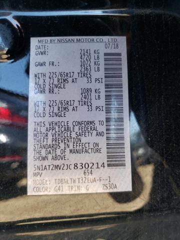 5N1AT2MV2JC830214 - 2018 NISSAN ROGUE S Қара фото 12