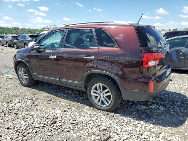 5XYKTDA76FG639246 - 2015 KIA SORENTO LX BURGUNDY photo 2