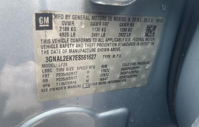 3GNAL2EK7ES561627 - 2014 CHEVROLET CAPTIVA LS 蓝色 照片 10