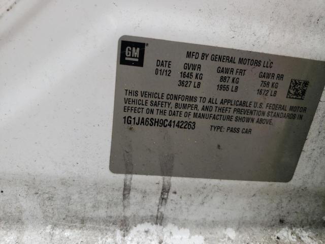 1G1JA6SH9C4142263 - 2012 CHEVROLET SONIC LS 白色 照片 12