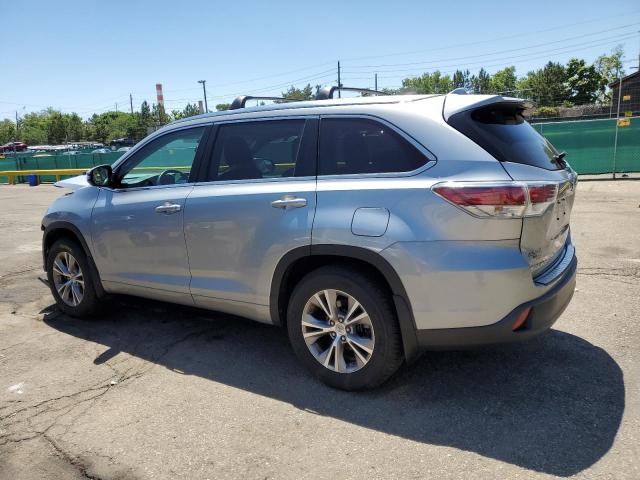 5TDJKRFHXFS198351 - 2015 TOYOTA HIGHLANDER XLE SILVER photo 2
