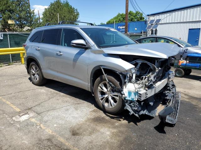 5TDJKRFHXFS198351 - 2015 TOYOTA HIGHLANDER XLE SILVER photo 4