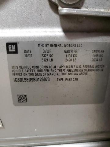 1G6DL5ED9B0126073 - 2011 CADILLAC CTS PERFORMANCE COLLECTION SILVER photo 13