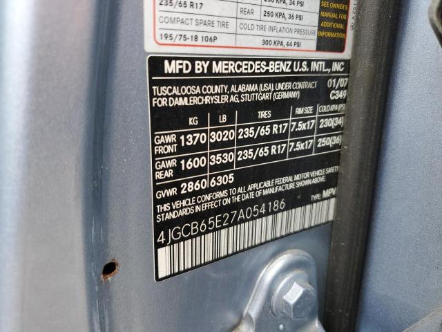 4JGCB65E27A054186 - 2007 MERCEDES-BENZ R 350 BLUE photo 13