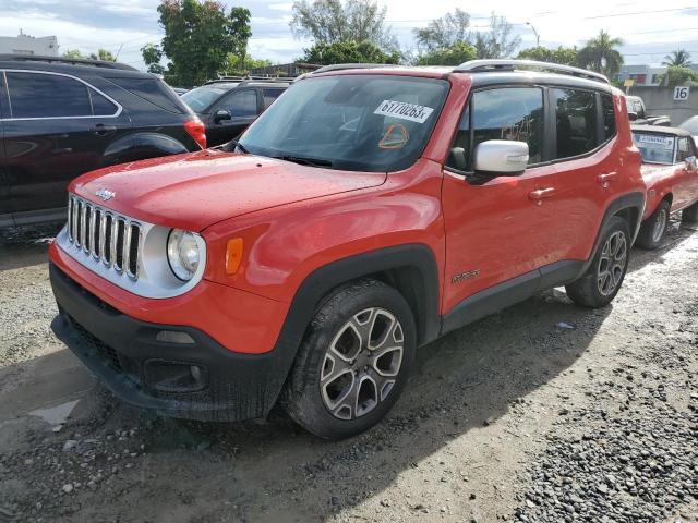 ZACCJADT9GPC84706 - 2016 JEEP RENEGADE LIMITED RED photo 1