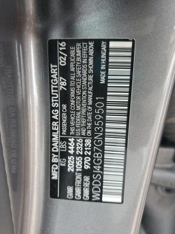 WDDSJ4GB7GN359501 - 2016 MERCEDES-BENZ CLA 250 4MATIC GRAY photo 12