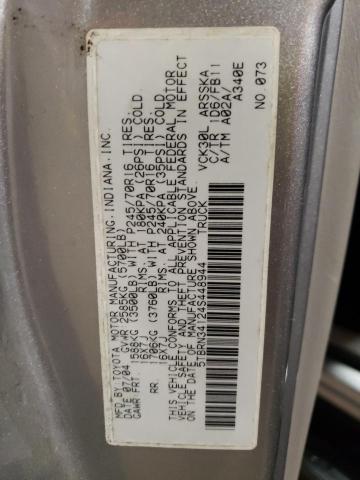 5TBRN34124S448944 - 2004 TOYOTA TUNDRA ACCESS CAB SR5 SILVER photo 12