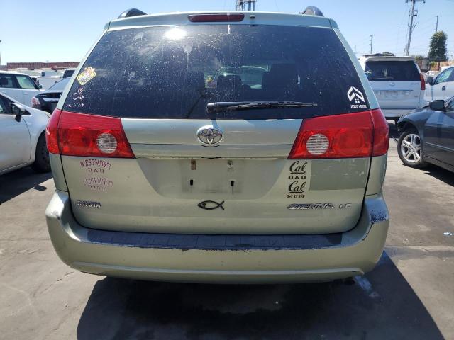 5TDZK23CX7S057879 - 2007 TOYOTA SIENNA CE GREEN photo 6