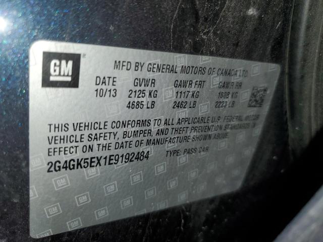 2G4GK5EX1E9192484 - 2014 BUICK REGAL 石墨色 照片 12