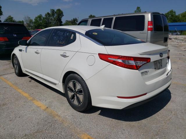 KNAGM4AD6D5054114 - 2013 KIA OPTIMA HYBRID WHITE photo 2