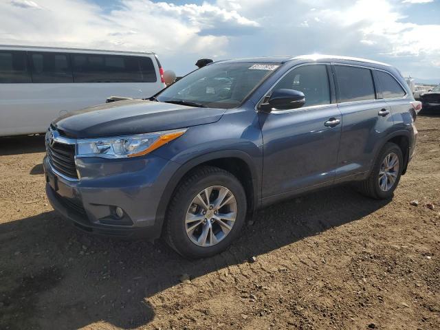 5TDJKRFH8FS090343 - 2015 TOYOTA HIGHLANDER XLE Mavi foto 1