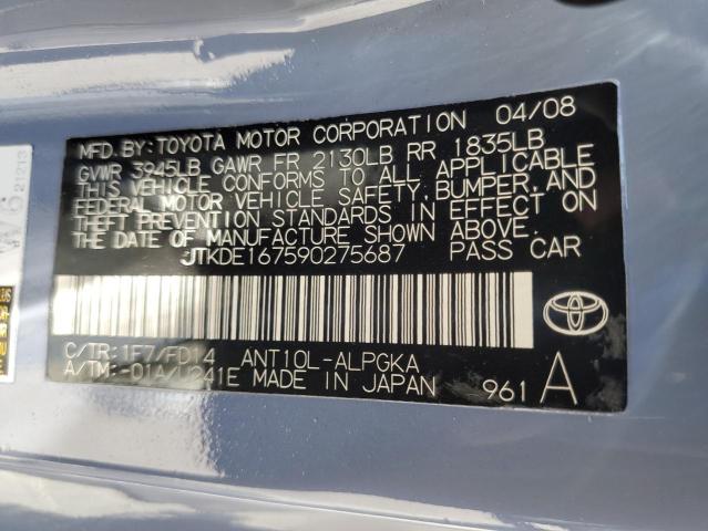 JTKDE167590275687 - 2009 TOYOTA SCION TC TWO TONE photo 12