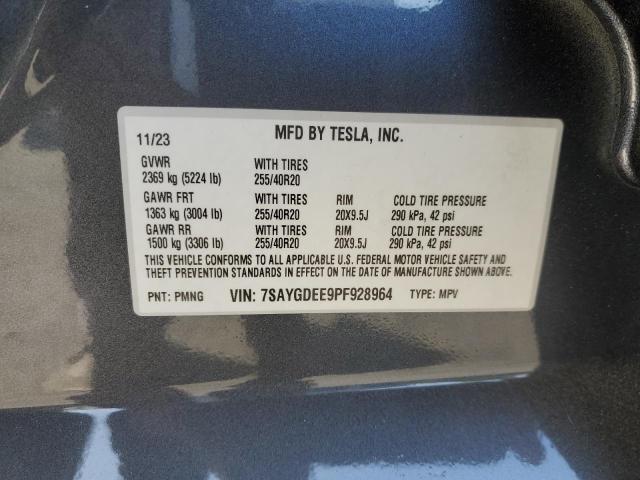 7SAYGDEE9PF928964 - 2023 TESLA MODEL Y Grafit foto 12