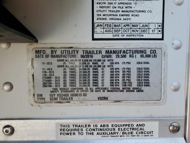 1UYVS248XH6961503 - 2017 UTILITY VS2RA Білий фото 10