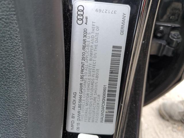 WAUW2AFC9GN069601 - 2016 AUDI S7 PRESTIGE BLACK photo 12