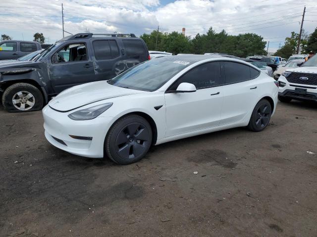 5YJ3E1EB7NF170220 - 2022 TESLA MODEL 3 WHITE photo 1