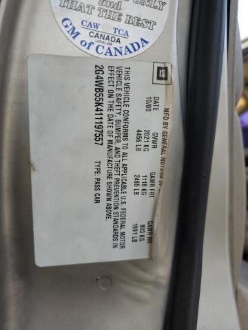 2G4WB55K411197557 - 2001 BUICK REGAL LS 金色 照片 12