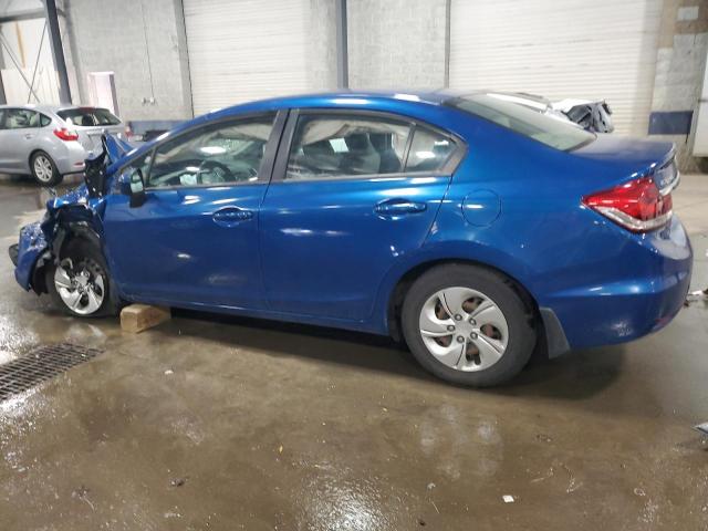 2HGFB2F50FH505416 - 2015 HONDA CIVIC LX BLUE photo 2