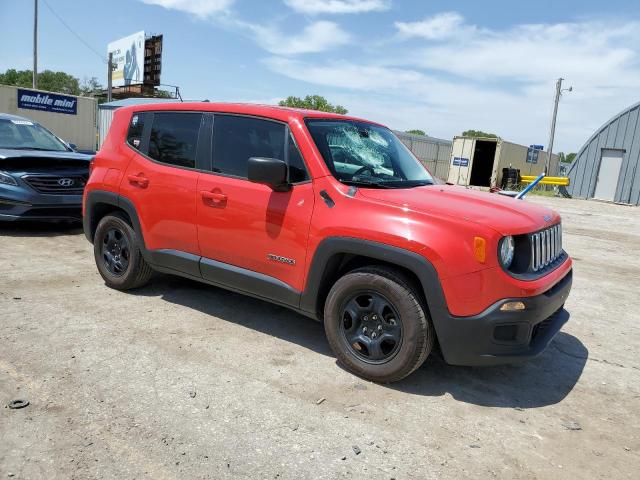 ZACCJAAB4HPE92165 - 2017 JEEP RENEGADE SPORT RED photo 4