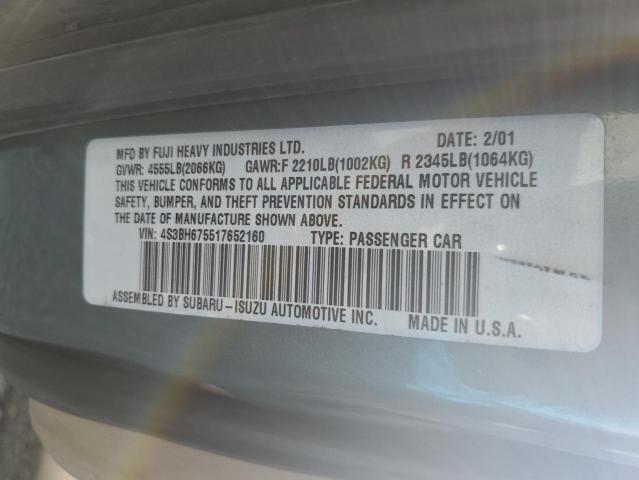 4S3BH675517652160 - 2001 SUBARU LEGACY OUTBACK AWP 灰色 照片 12