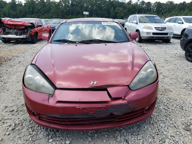 KMHHM66D18U281908 - 2008 HYUNDAI TIBURON GS BURGUNDY photo 5