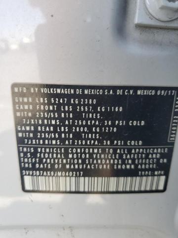 3VV3B7AX9JM040217 - 2018 VOLKSWAGEN TIGUAN SE Blanco foto 14