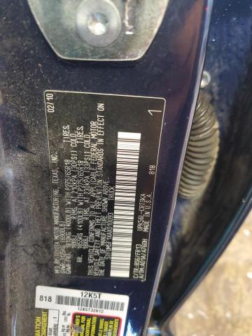 5TFUM5F1XAX010093 - 2010 TOYOTA TUNDRA DOUBLE CAB SR5 BLUE photo 12