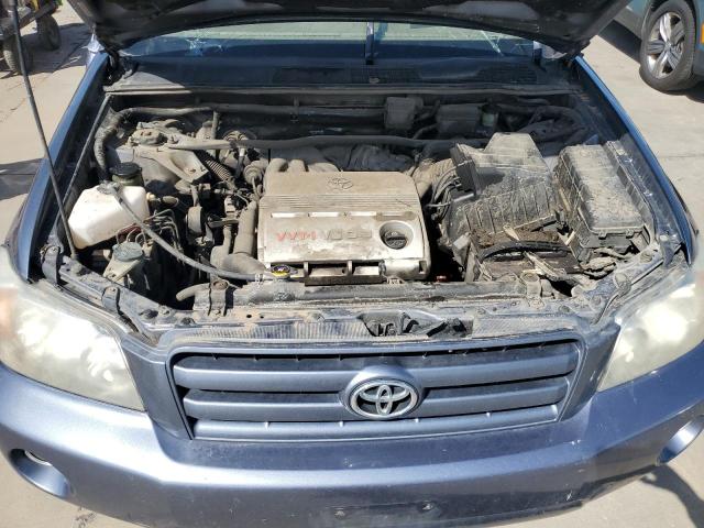 JTEEP21A340037145 - 2004 TOYOTA HIGHLANDER BLUE photo 11
