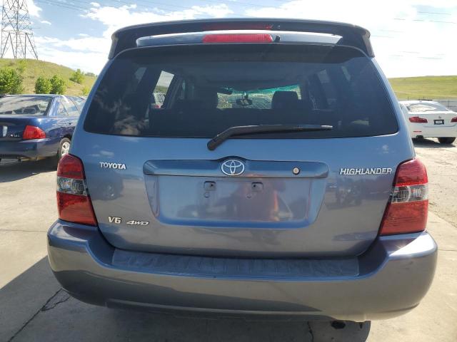 JTEEP21A340037145 - 2004 TOYOTA HIGHLANDER BLUE photo 6