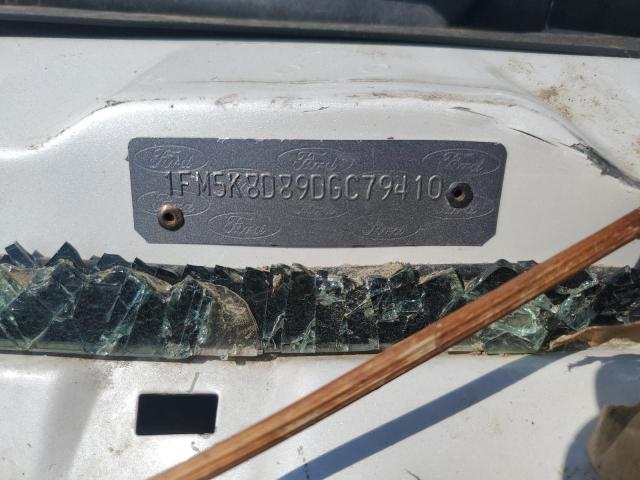 1FM5K8D89DGC79410 - 2013 FORD EXPLORER XLT أبيض صورة 13