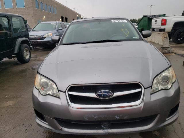 4S3BL616686205093 - 2008 SUBARU LEGACY 2.5I GRAY photo 5