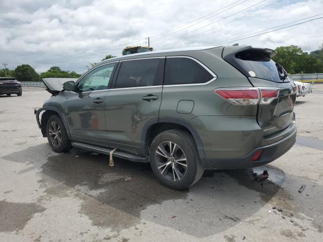 5TDKKRFH2GS159730 - 2016 TOYOTA HIGHLANDER XLE GREEN photo 2