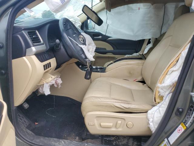 5TDKKRFH2GS159730 - 2016 TOYOTA HIGHLANDER XLE GREEN photo 7