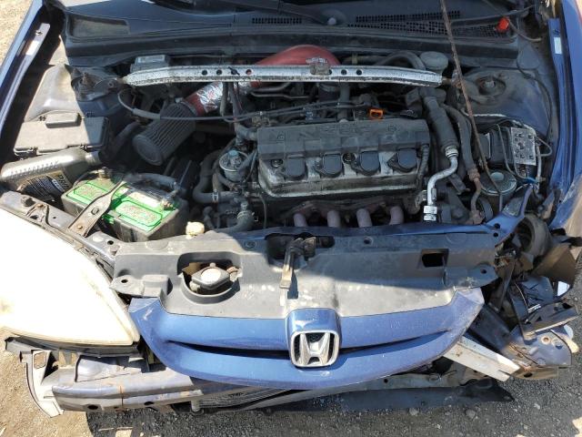 1HGEM21991L118522 - 2001 HONDA CIVIC SI BLUE photo 11