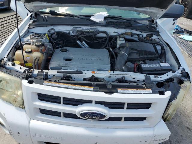 1FMCU5K38AKC89801 - 2010 FORD ESCAPE HYBRID WHITE photo 11