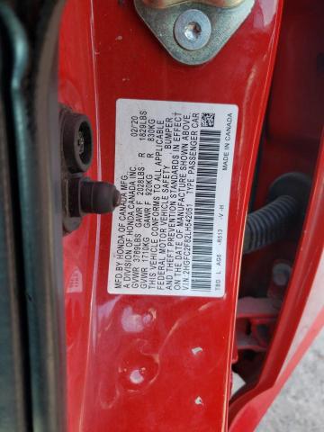 2HGFC2F82LH542051 - 2020 HONDA CIVIC SPORT 红色 照片 13