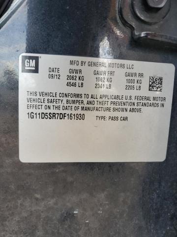 1G11D5SR7DF161930 - 2013 CHEVROLET MALIBU 1LT BLACK photo 13