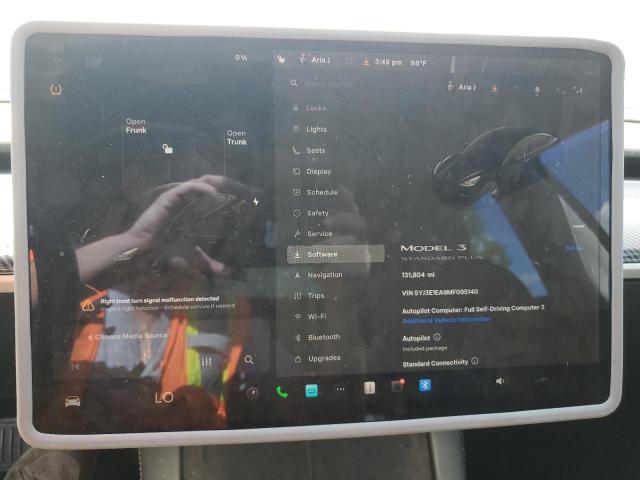 5YJ3E1EA9MF095140 - 2021 TESLA MODEL 3 Siyah fotoğraf 9