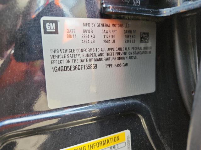 1G4GD5E36CF135869 - 2012 BUICK LACROSSE PREMIUM 石墨色 照片 12