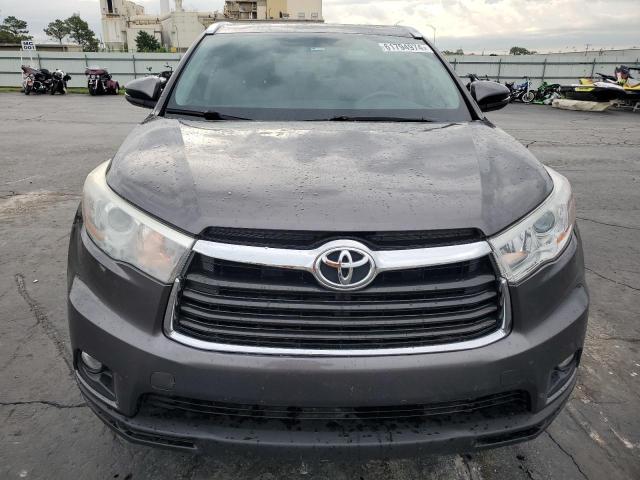 5TDKKRFH3FS065936 - 2015 TOYOTA HIGHLANDER XLE CHARCOAL photo 5
