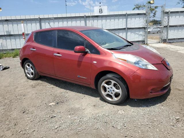 JN1AZ0CP6BT008112 - 2011 NISSAN LEAF SV RED photo 4