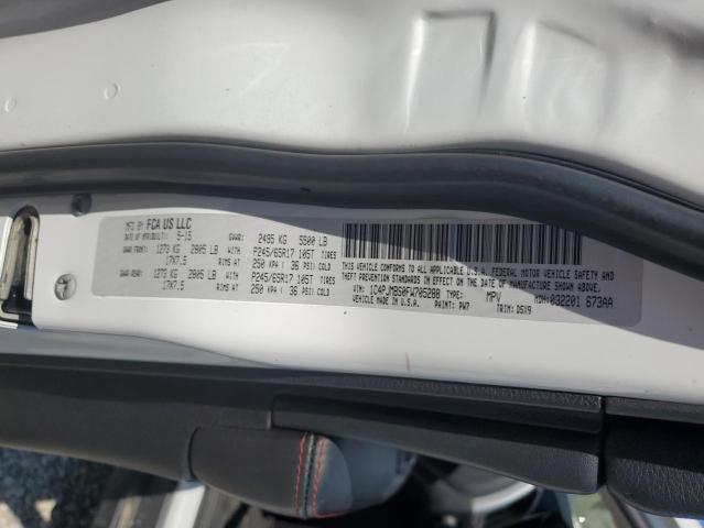 1C4PJMBS0FW705288 - 2015 JEEP CHEROKEE TRAILHAWK WHITE photo 13