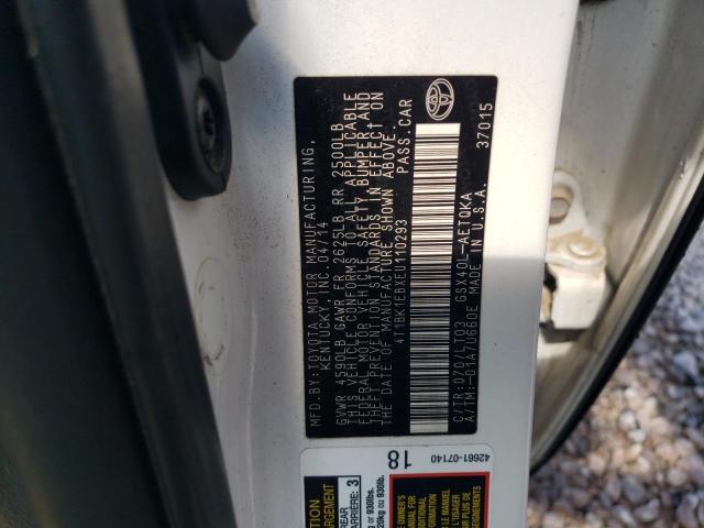 4T1BK1EBXEU110293 - 2014 TOYOTA AVALON BASE 白色 照片 12