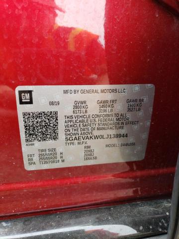 5GAEVAKW0LJ138944 - 2020 BUICK ENCLAVE ESSENCE 栗色 照片 13