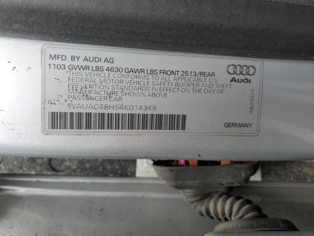 WAUAC48H54K014349 - 2004 AUDI A4 1.8 CABRIOLET SILVER photo 12