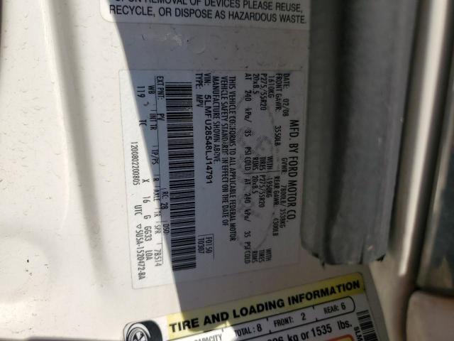 5LMFU28548LJ14791 - 2008 LINCOLN NAVIGATOR თეთრი ფოტო 13