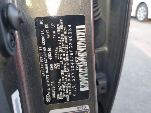 5XXGN4A76FG386384 - 2015 KIA OPTIMA EX GRAY photo 10