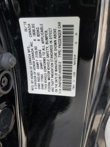2HGFC3B71JH355612 - 2018 HONDA CIVIC EXL BLACK photo 12