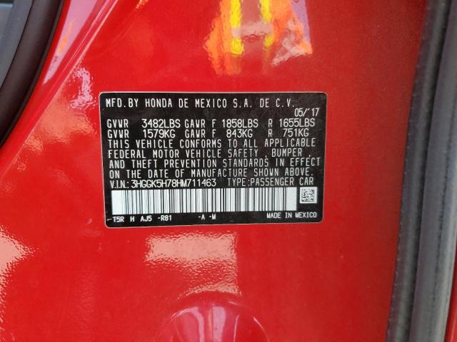 3HGGK5H78HM711463 - 2017 HONDA FIT EX 红色 照片 12