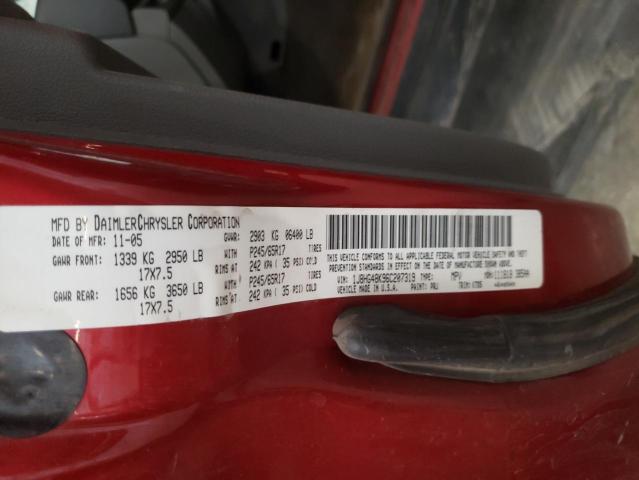 1J8HG48K96C207319 - 2006 JEEP COMMANDER 红色 照片 13